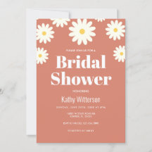 Invitation de la nuptiale Daisy Terracotta