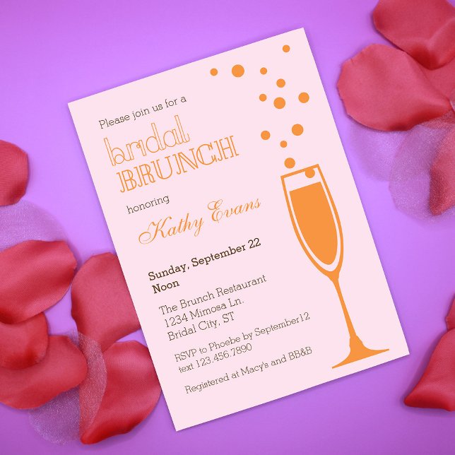 Invitation de la nuptiale de Brunch de Mimosa (Créateur téléchargé)