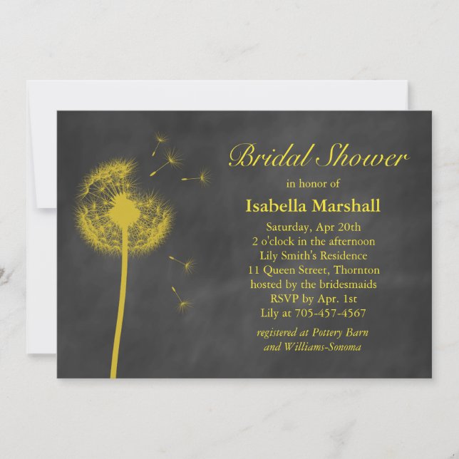 Invitation de la nuptiale de Chalkboard Floral Spr (Devant)