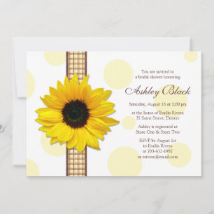 Invitation de la nuptiale de la Polka de tournesol