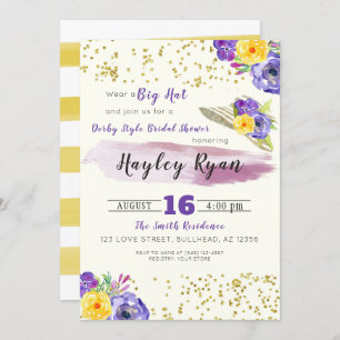 Invitation de la nuptiale de style Kentucky Derby
