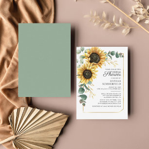Invitation de la nuptiale de tournesol Eucalyptus