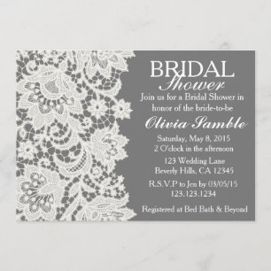 Invitation de la nuptiale en dentelle chic Shabby