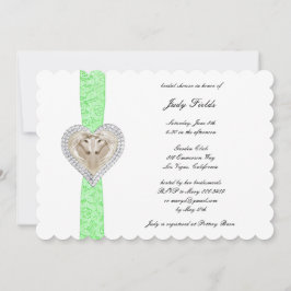 Invitation de la nuptiale en dentelle verte de la 