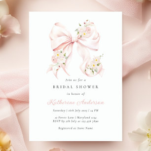 Invitation de la nuptiale Floral Bow