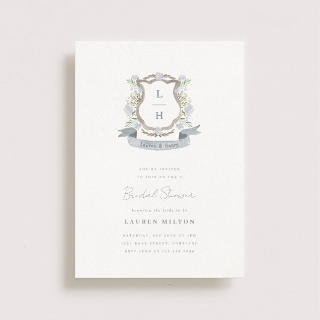 Invitation de la nuptiale Floral Crest (Créateur téléchargé)