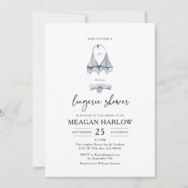 Invitation de la nuptiale Lingerie Panty moderne (Devant)
