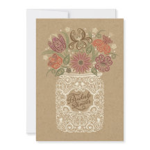 Invitation de la nuptiale Mason Jar Fall