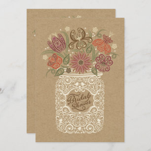 Invitation de la nuptiale Mason Jar Fall