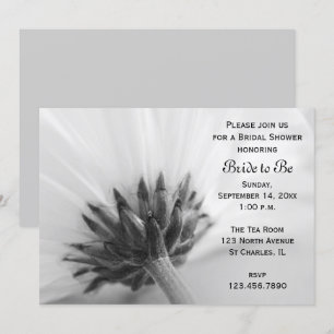 Invitation de la nuptiale noire et blanche Daisy