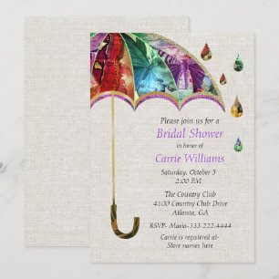 Invitation de la nuptiale parapluie de printemps
