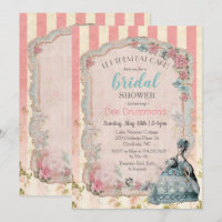 Invitation de la nuptiale vintage Marie Antoinette