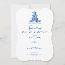 Invitation de la pagode Chic-tique Scalloped