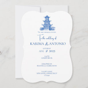 Invitation de la pagode Chic-tique Scalloped