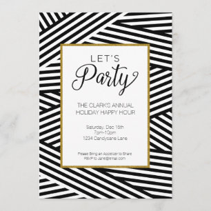 Invitation de la partie à bande ruban