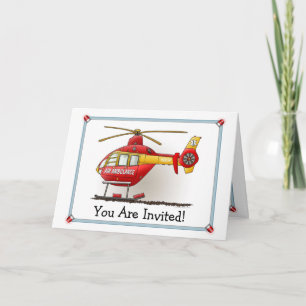 Invitation de la partie Ambulance d'hélicoptère
