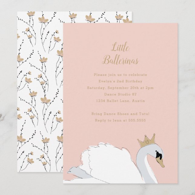 Invitation de la partie Anniversaire de enfant de  (Devant / Derrière)