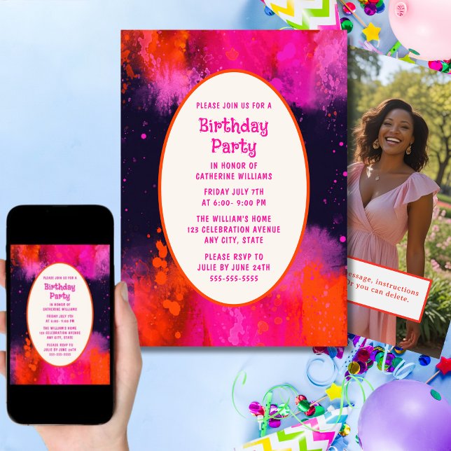 Invitation de la partie Anniversaire de enfant n'i (Créateur téléchargé)