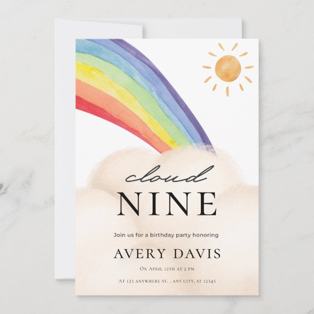 Invitation de la partie Anniversaire de enfant Rai (Devant)