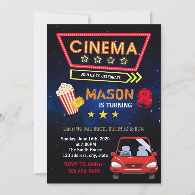 Invitation de la partie cinéma (Devant)