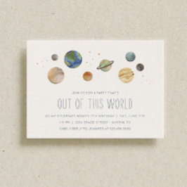 Invitation de la partie d'aquarelle du système sol