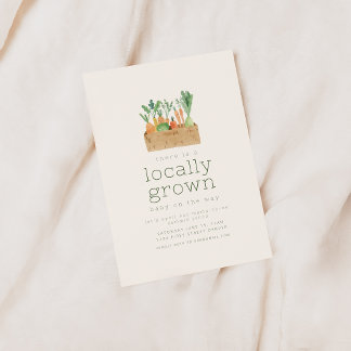 Invitation de la partie de Baby shower cultivé loc