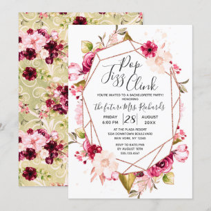 Invitation de la partie de bachelorette Géométriqu