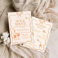 Invitation de la partie de bachelorette Sun et Spr