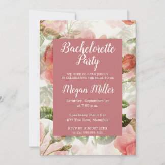 Invitation de la partie de bachelorette Vintage pe