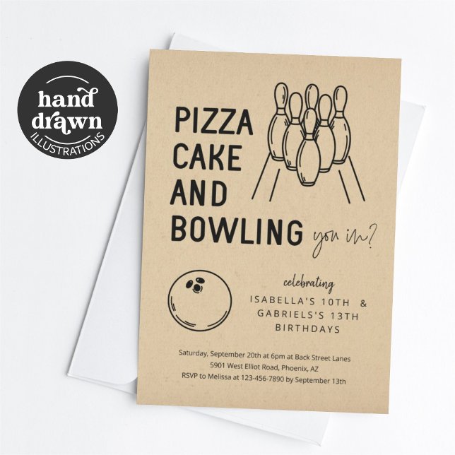 Invitation de la partie de bowling (Créateur téléchargé)