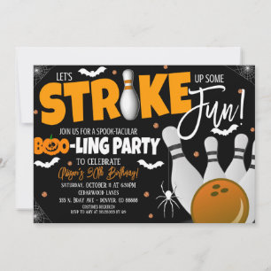Invitation de la partie de bowling d'Halloween