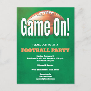 Invitation de la partie de football