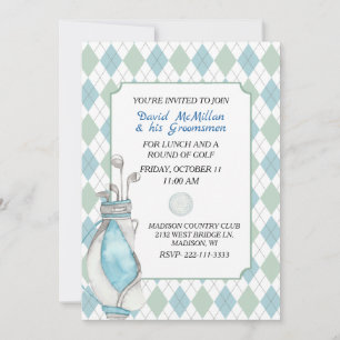 Invitation de la partie de golf du Motif Jacquard 