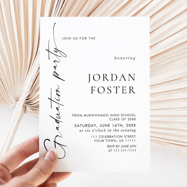 Invitation de la partie de graduation de 2025 mode (Créateur téléchargé)