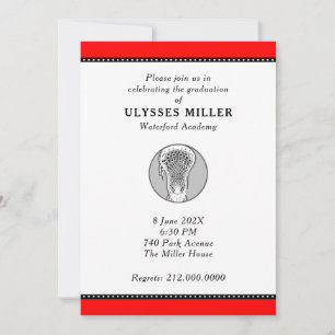 Invitation de la partie de graduation de crosse