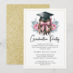 Invitation de la partie de graduation Décontractée
