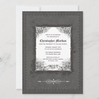 Invitation de la partie de graduation du cadre de 