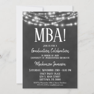 Invitation de la partie de graduation du MBA Busin