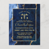 Invitation de la partie de graduation Gold Blue RN