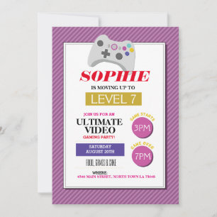 Invitation de la partie de jeux vidéo Pink Trucks 