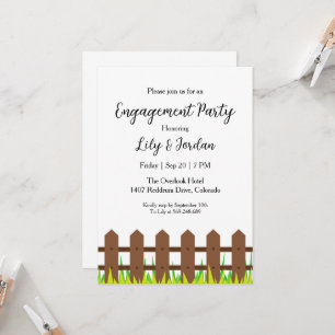 invitation de la partie de l'engagement jardin