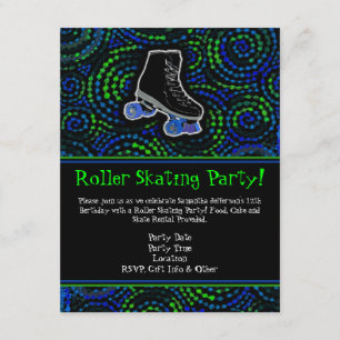 Invitation de la partie de patinage à roulettes