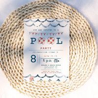 Invitation de la partie de piscine nautique Waterc