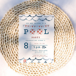 Invitation de la partie de piscine nautique Waterc