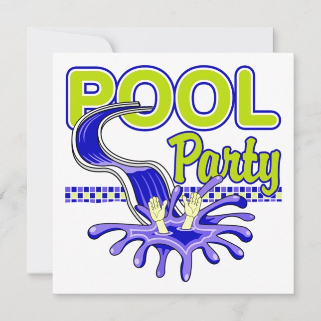 Invitation de la partie de pool (Devant)