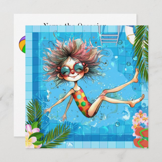 Invitation de la partie de pool (Devant / Derrière)