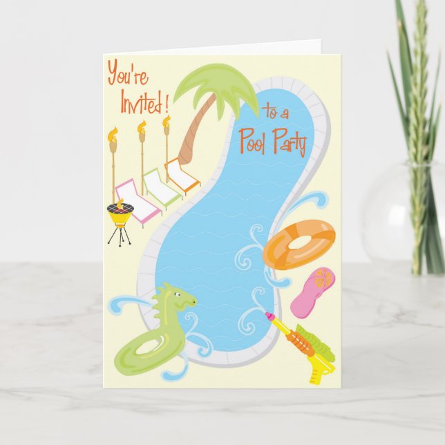 Invitation de la partie de pool (Devant)