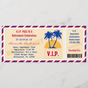 Invitation de la partie de retrait de billets VIP