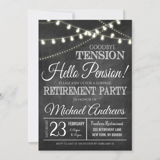 Invitation de la partie de retraite (Devant)