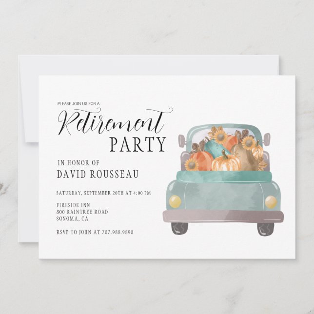 Invitation de la partie de retraite automnale (Devant)